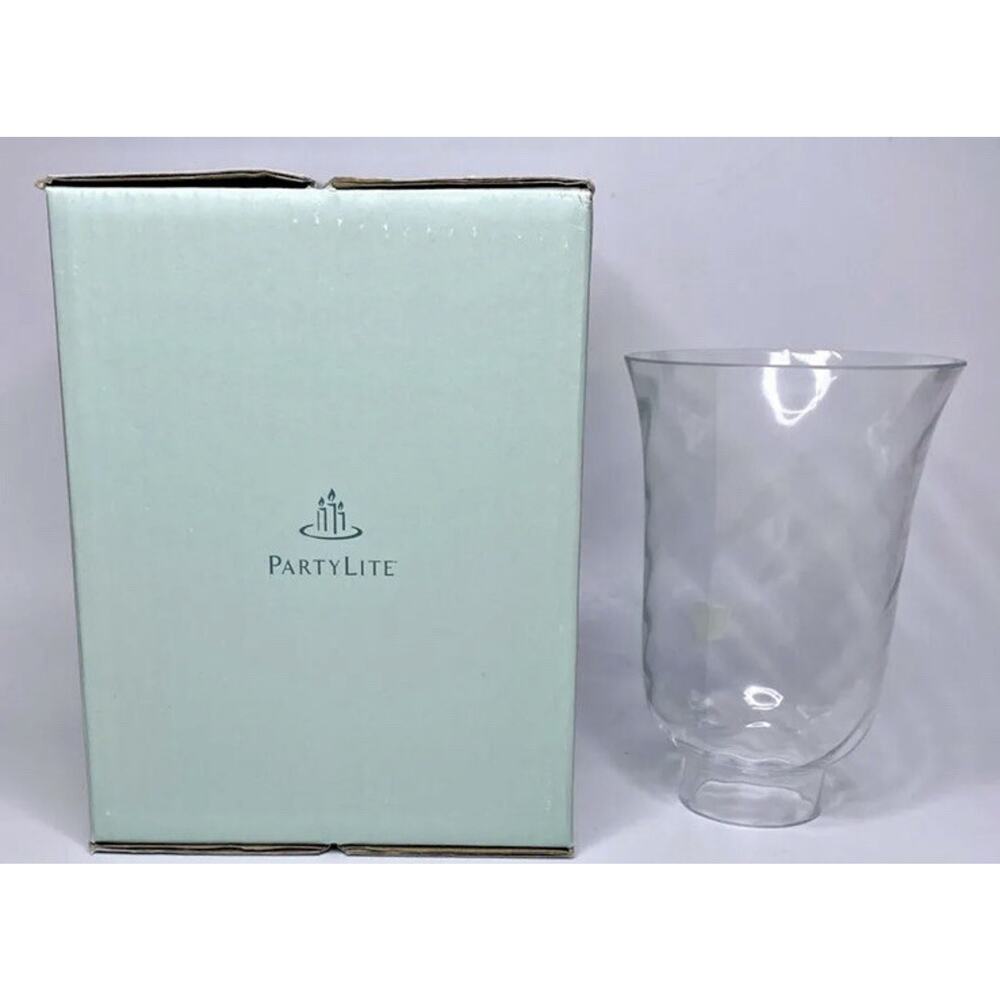 PartyLite Lexington Hurricane Glass Lamp Shade Rare Retired P16E/P7927G Romania - Picture 2 of 4